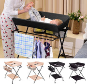 Babyverschoontafel – Verzorgingstafel - Opvouwbaar voor kinderkamer – Stabiel en veilig met opbergruimte – Max. draagvermogen 15 kg – Grijs - Zonder wielen