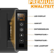 Happyment® Luxe koelbox 22L - Elektrisch - Camping - Auto, vrachtwagen - DC 12V/24V - AC 100V/240V - Koelt en verwarmt