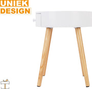 Bolt Edge Ladekast - Modern - Nachtkastje - Bureau - Wit - 38x38x48cm