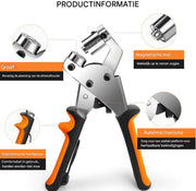 Grommet Tool Kit Tavien - 3/8 Inch Oogje Perstang - 10mm Handheld met 500 Stuks Zilveren Grommets voor Dekzeil en Kleding