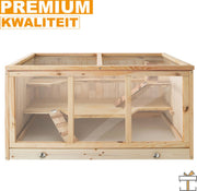 Bolt Edge Houten Knaagdierenhok - 3 verdiepingen - Konijn - Hamster - Cavia - Rat