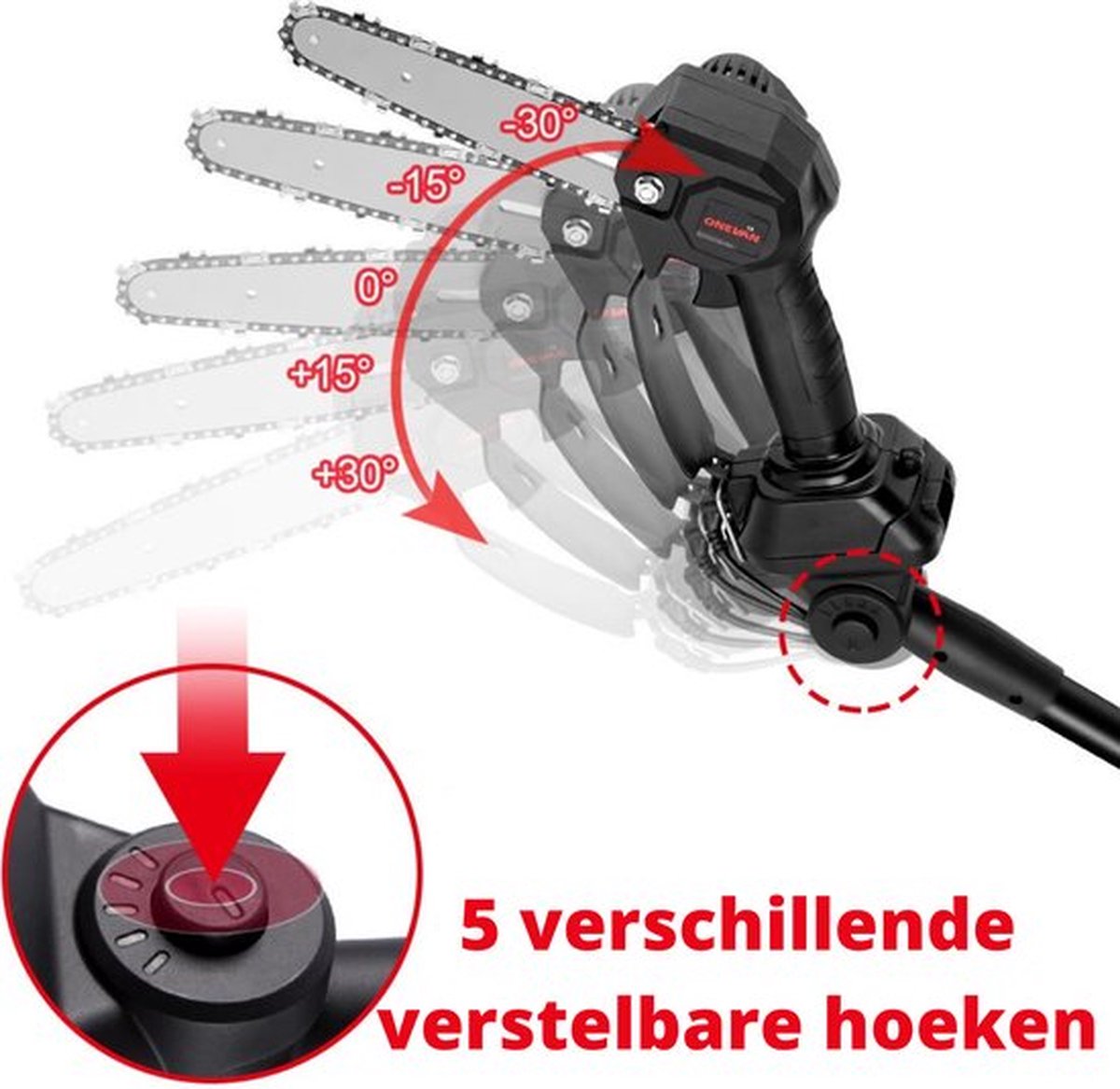 Happyment 2 In 1 Boomzaag - Telescopisch Verstelbaar - Elektrische - 100% Tevredenheidsgarantie - 3 Standen