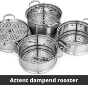 Bolt Edge Stoompan - 5 Laags - Groentestomer - Couscous Pan - Multisteamer
