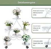 Plantenstandaard Venetia Vaylen - Metalen plantenstandaard - 6 plekken - Plantenrek - Plantentafel - Voor binnen & buitengebruik - Bloempothouder