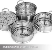 Happyment Stoompan - 5 Lagen - Stoomkoker - Gestoomde Gerechten - 30 cm