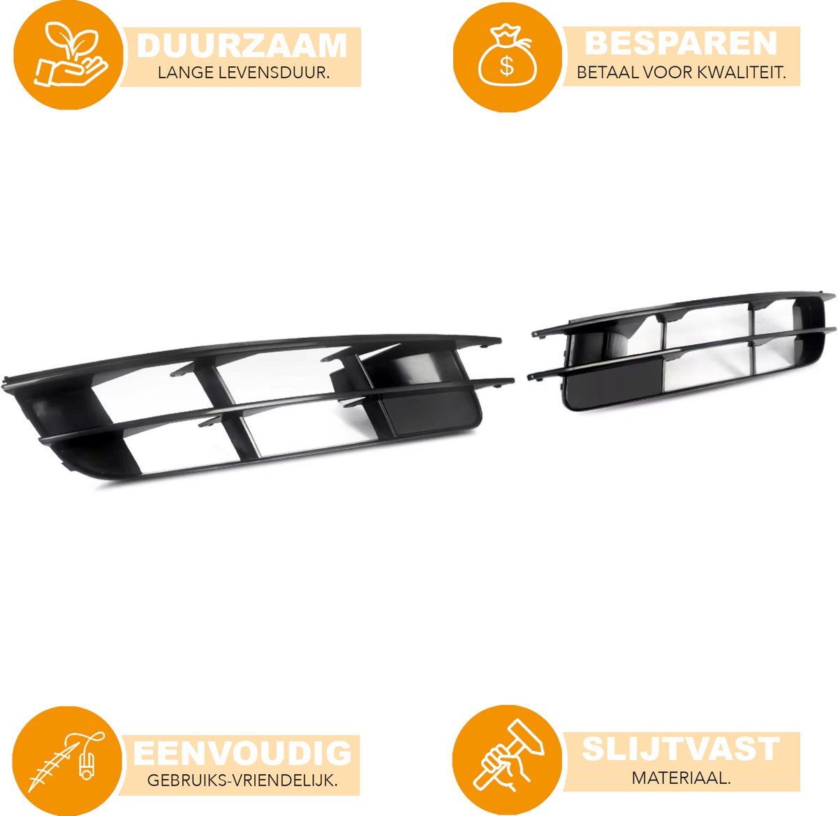 Grille - Voor Audi Q7 2007-2009 - Auto accessoires - Mistrooster gaasafdekking - Links en rechts