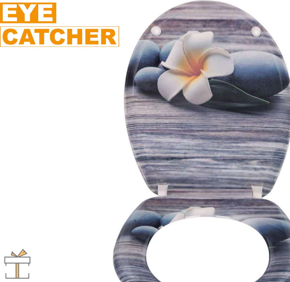 Happyment Antibacteriële Toiletbril - Met Softclose - Universeel - Toiletbrillen met print - WC Bril - Toiletzitting - Bloemen