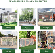 Dekzeil - Afdekzeil - Zeildoek - Voor Tuinhuis & Terras -Transparant 2x2m