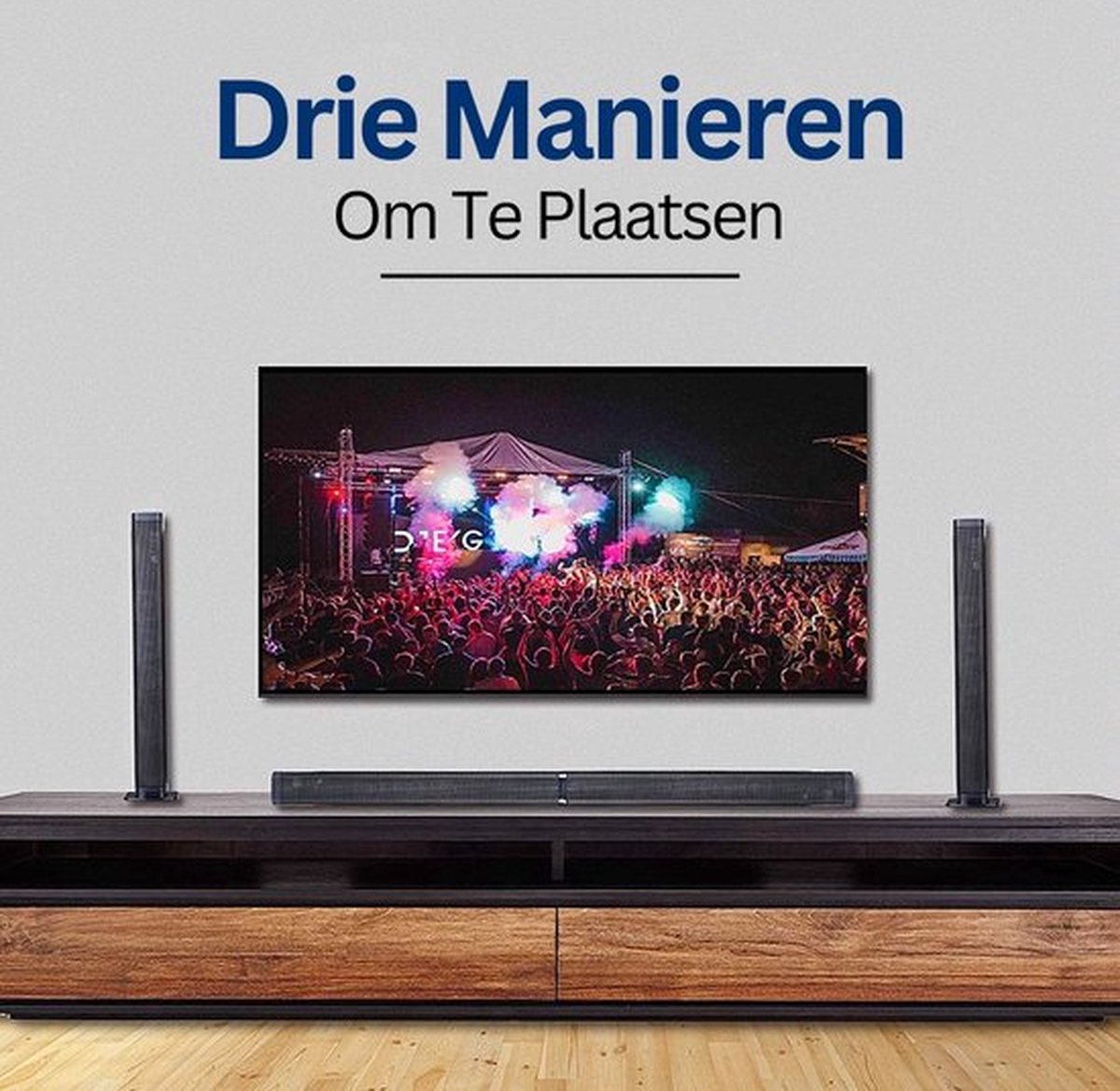 Happyment Premium Soundbar voor TV - Bluetooth 5.0 Soundbars - Stand Pad