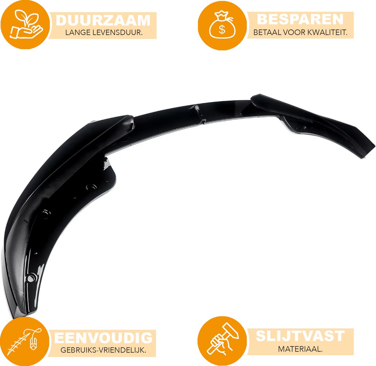 Voorbumper Lip Spoiler - Gloss Zwart - Voor BMW 4 Serie G22/G23 M Sport (2021-2023) - Auto Accessoires