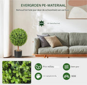 Kunstplant buxusbal - In pot - Kunstplanten voor binnen en buiten - Palmboom - Kunstbloemen - Geurloos - Tuindecoratie voor buiten - 40cm