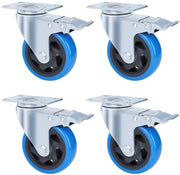 Zwenkwielen met rem - Set van 4 - 100mm- Transportrollen - Zware wielen - 150KG Draagvermogen