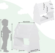 Bolt Edge Opbergkast - Kinderkamer - Wit - Boekenkast en speelgoedkast - Hout MDF