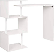 Happyment Bartafel Zita - Voor binnen - Rechthoekig - Hout - Zwart - 98x38x100cm