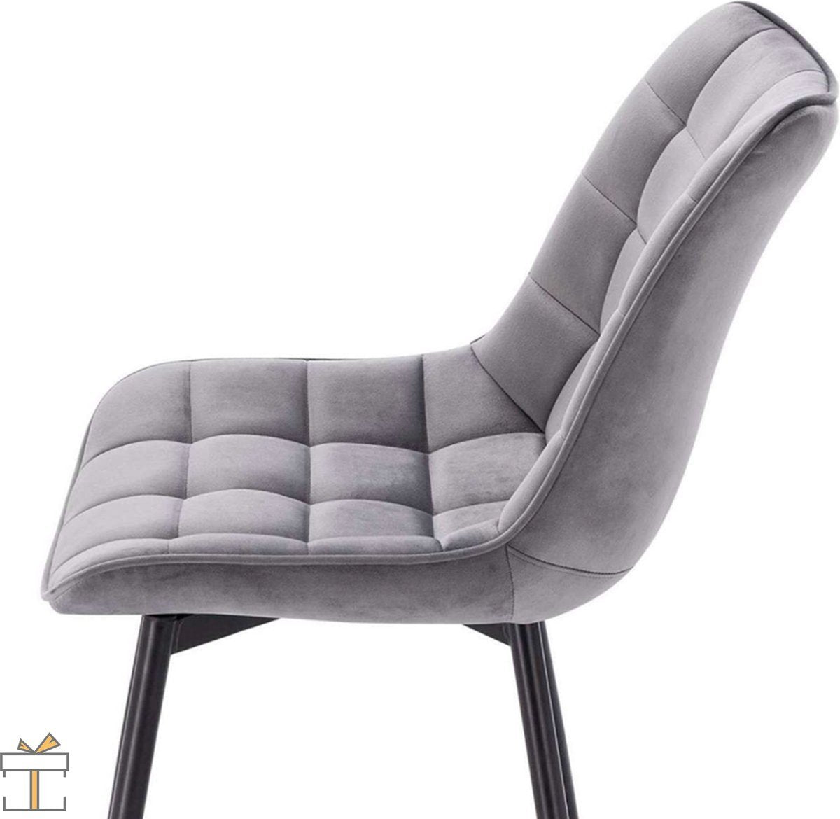 Eetkamerstoelen - Velvet Lichtgrijs - Kuipstoel - Set van 2, 4 of 6