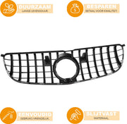 Voorbumper - Voor Mercedes GLS-Klasse X166 2016-2019 - Auto accessoires - GT grille - Voorgrille - Gloss Zwart