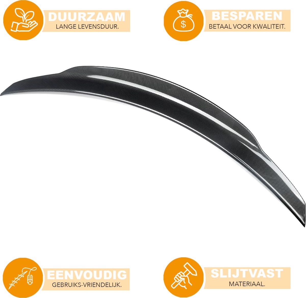 Kofferbak Spoiler Vanta - Achter Kofferbak Spoiler - Voor Infiniti Q50 (2014-2022) - Hoge Kwaliteit ABS