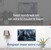 TV muurbeugel Vaylen - Voor 32"-55" inch - Draaibaar en kantelbaar - Ultra Slim & ruimtebesparend - Beugel statief - Zwart