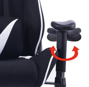 Bolt Edge Gamestoel - Wit/Zwart - Ergonomisch - Verstelbaar - Met Rugleuning en Armleuning - Stoffen Bekleding