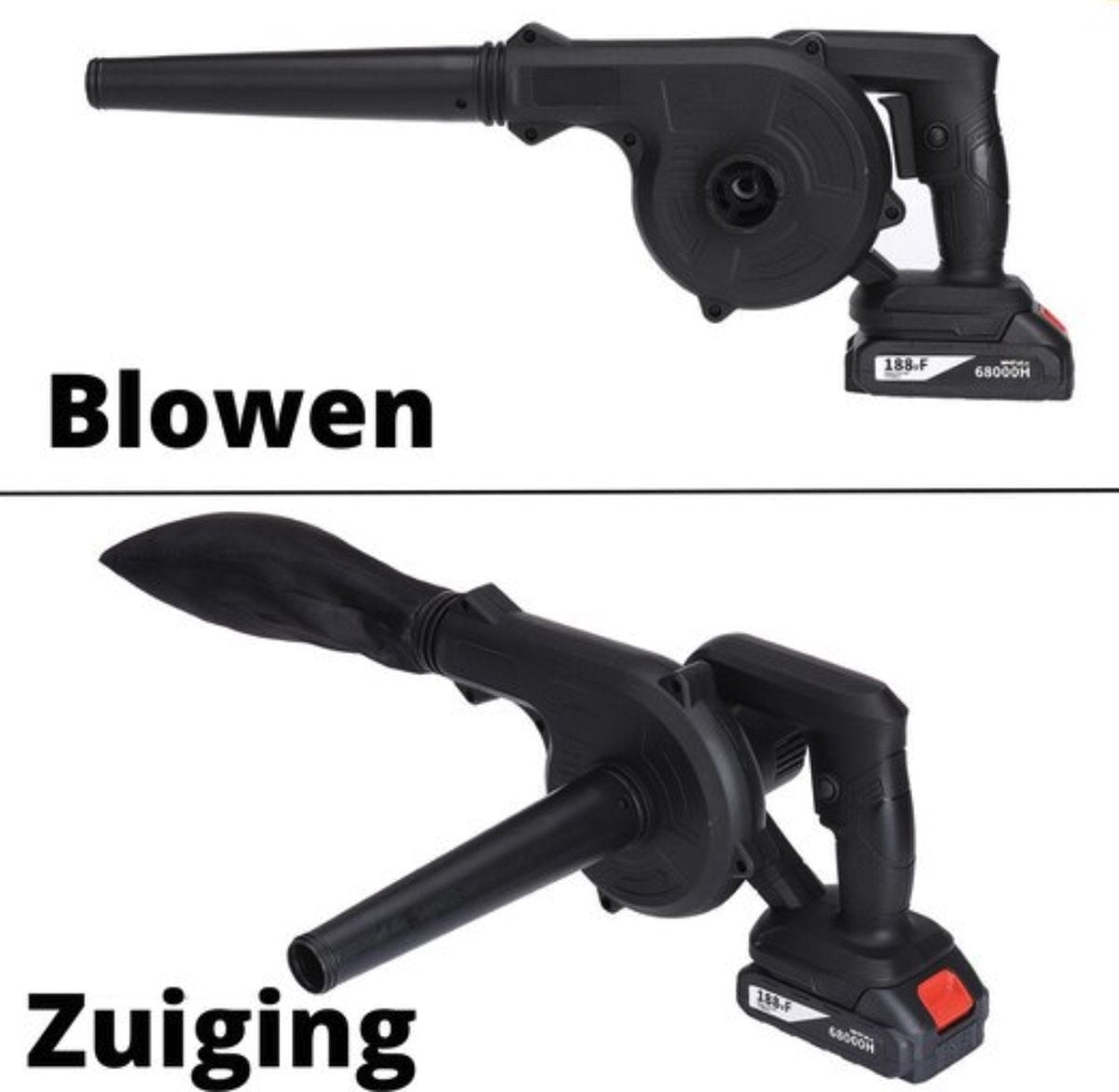 Happyment 3 in 1 Opvouwbare Elektrische Bladblazer - Bladzuiger - Bladzuigers En Blazers - Inclusief Accu
