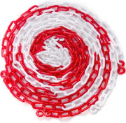 Kunststof palen - 4 Stuks - Wit - Met 9,8m Ketting en 8 S-Haken
