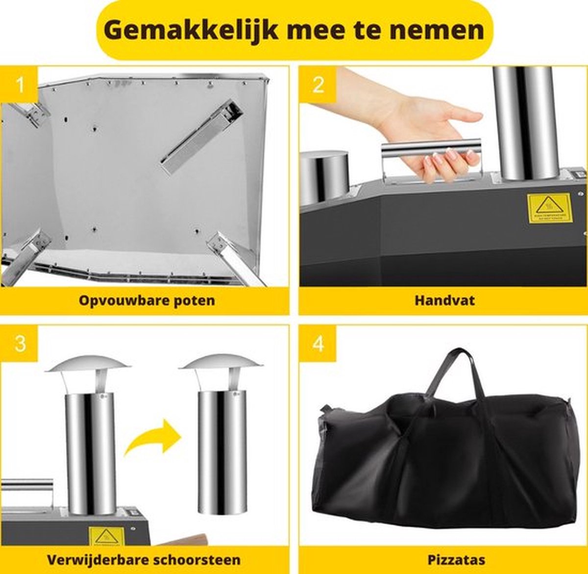 Bolt Edge Pizza Oven Buiten - Houtgestookt - Pizzasteen - Tot 300ºC - Inclusief Pizzaspatel