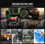 Auto Luchtcompressor - Bandenpomp - 12V Olievrije compressor - Stille 150PSI 100L/min Bandenvuller