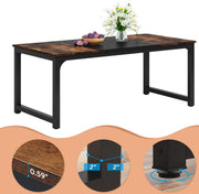 Eettafel Luvia - 160cm - Voor 6-8 personen - Voor Keuken of eetkamer - Bruin