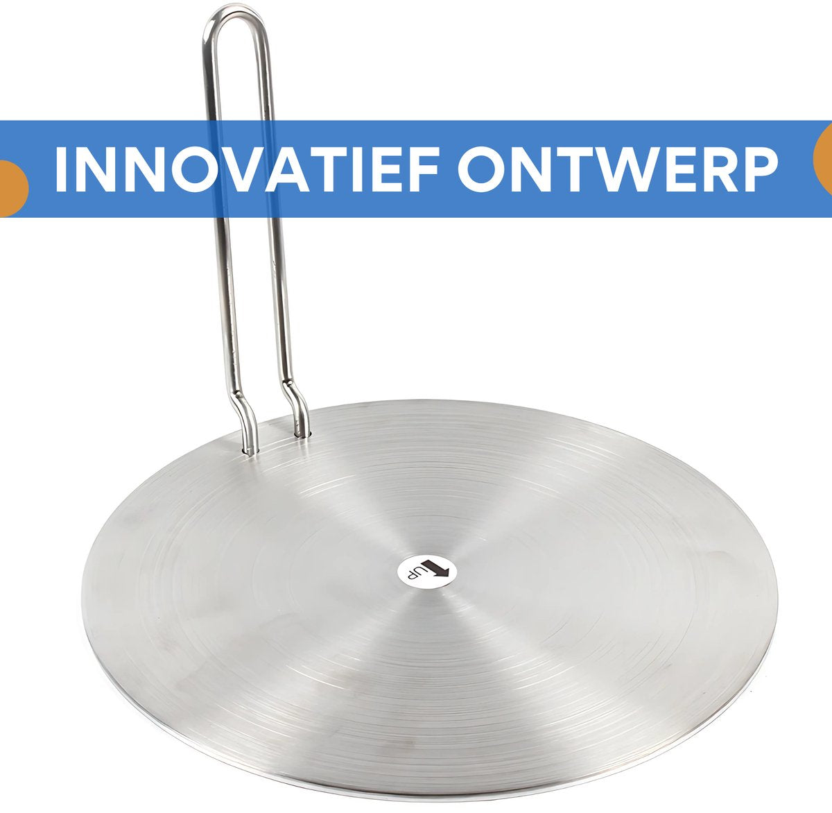 Inductiekookplaat Warmteverdeelplaat met Handvat - Voor IJzeren & Keramisch Kookgerei - 3-Laags Warmteverspreider - Keukenaccessoire voor Alle Kookplaten