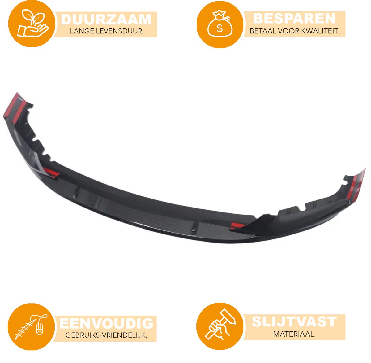 Voorbumper - Voor BMW 5-Serie G30 530i/540i - Auto accessoires - Lipsplitter - M stijl - Carbon Look