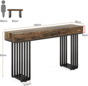 Consoletafel landy - Wandtafel - Bruin - Sidetafel - Massief hout - Haltafel - Woonkamer of hal
