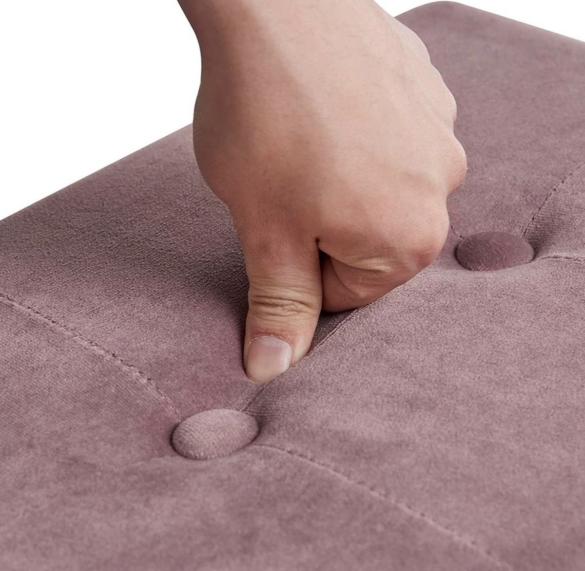 Luxe Opbergbank Diva - Met opbergruimte - Zitbank Poef - Voetenbank - Opbergbox hocker - Zitkist met deskel - Roze - Velvet - 110x37.5x38cm