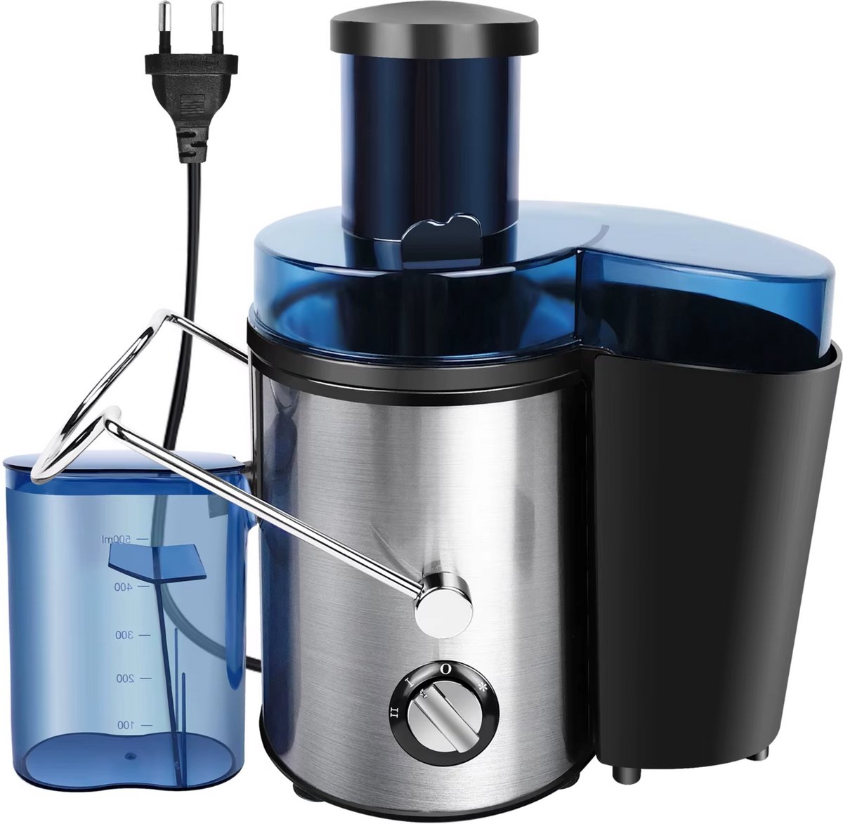 Juicer Tavien - 900W - Centrifugale Sapcentrifuge - Hele Groenten en Fruit - 65mm Brede Sapcentrifuge Extractor - 2 Versnellingen - 500ml