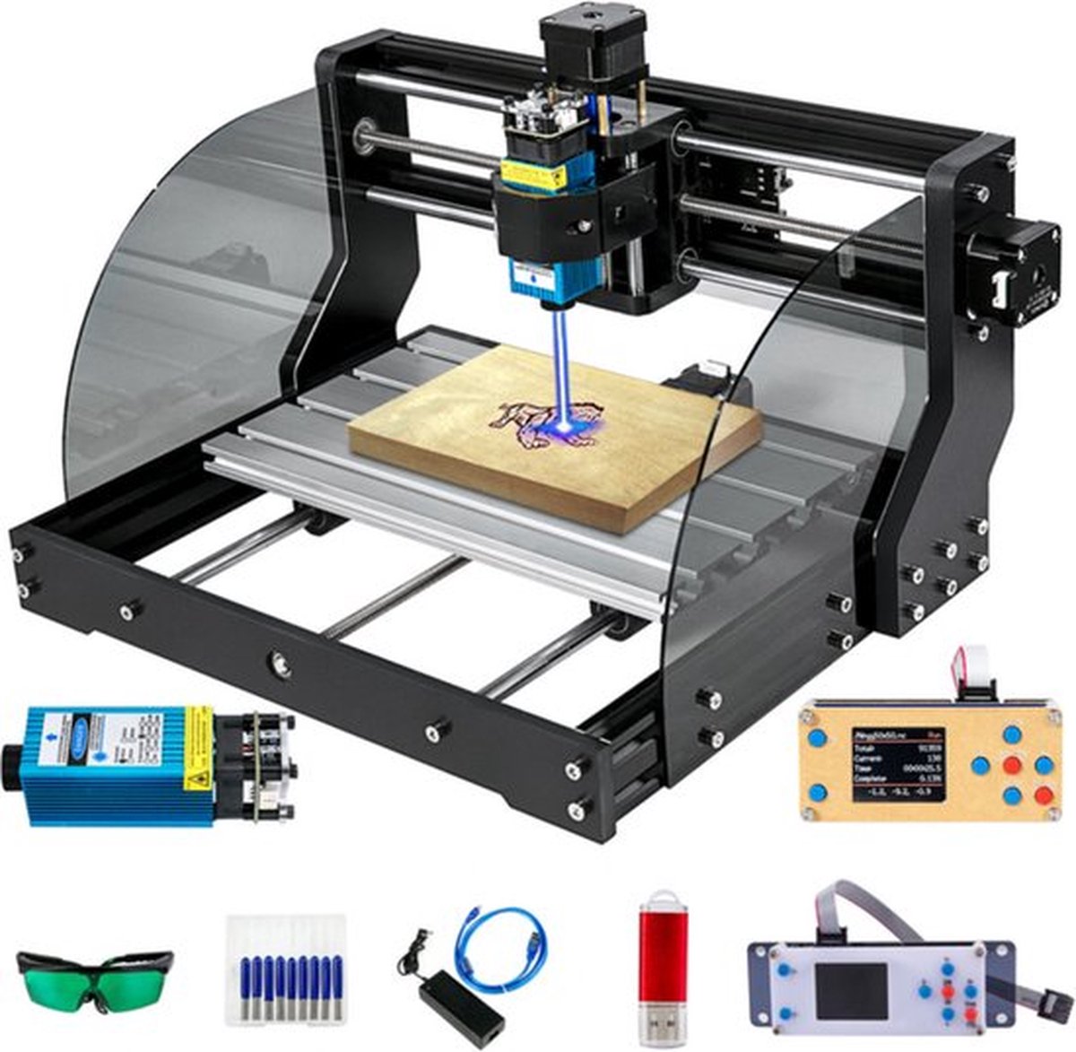Graveermachine 5,5W - Laser Cutter - Snijder voor Hout, Aluminium en Kunststof