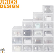 Happyment Schoenenbox PRO - 18 stuks - Transparant - Sneakerbox - Schoenendoos - Opbergsysteem - Opbergbox