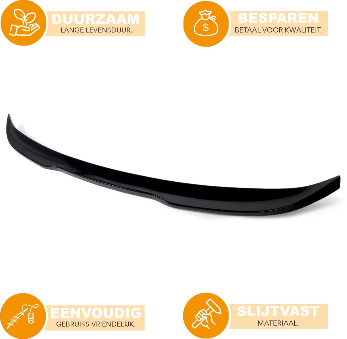 Kofferbak Lip Spoiler - Voor BMW X6/X6M G06 (2020-2024)- M4 Sport Stijl - Glanzend Zwart - Auto accessoires