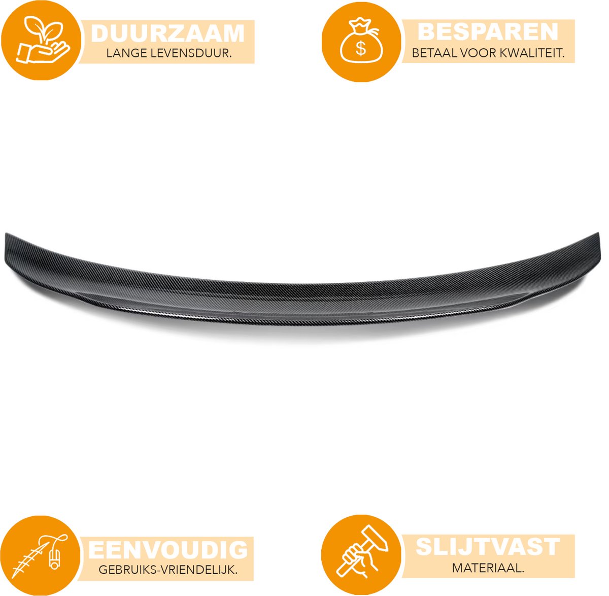 Kofferbak Spoiler - Voor Mercedes W206 C300 Sedan (2021-2023) - Gloss Black - Auto Accessoires