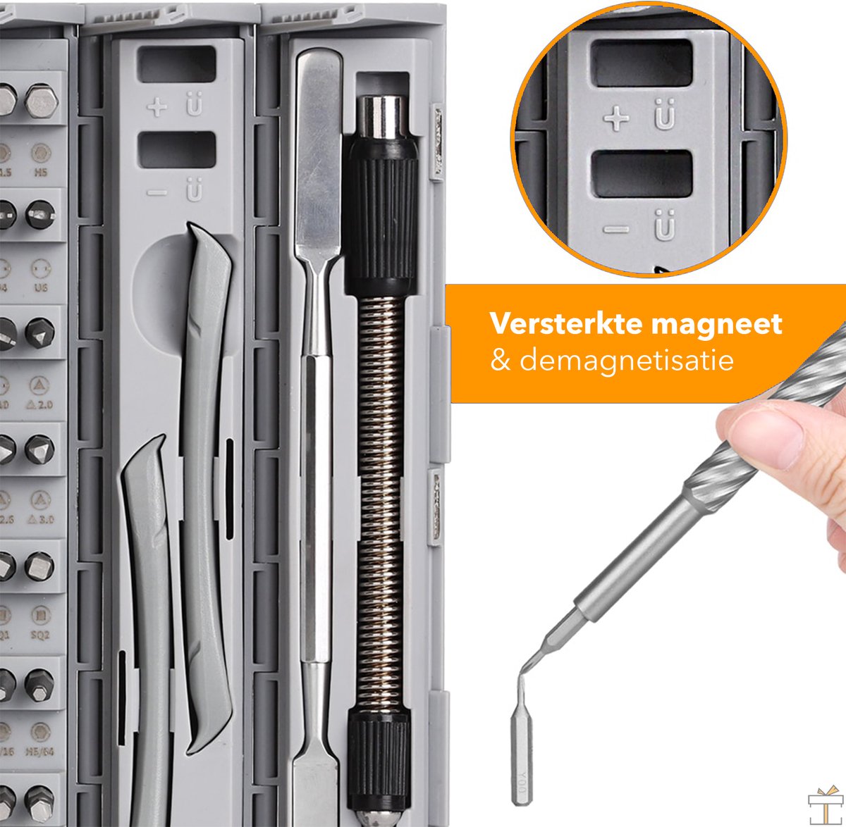 Happyment Premium Schroevendraaierset - 128 delig - Magnetisch - Gereedschapset - Precisie koffer - Black friday - Kerstcadeau