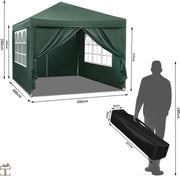 Partytent - Groen - Easy Up - Weerbestendig - Waterdicht - 3x3m