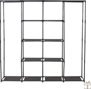 Happyment Opvouwbare Kledingkast Zuzu - Slaapkamer - Kledingrek - Garderobekast organizer - Grijs - 174X46X169cm