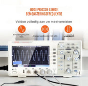 Mini oscilloscoop PRO - Handoscilloscoop met Digitale Multimeter - Signaalgenerator - 4 Kanalen - 100 MHz