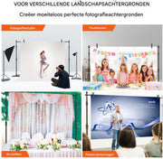 Fotografie achtergrond - Met statief - Wit - Achtergrond doek - Studio accessoires - White screen