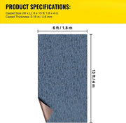 Luxe Buitentapijt - Voor binnen en buiten - 400x180cm Tuintapijt - Terrastapijt - Buiten tapijt - Blauw