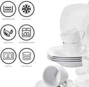 Regal Dinerborden – 6 persoons – 30 delig – Wit Keramisch – Serviesset – Breakfast Plates