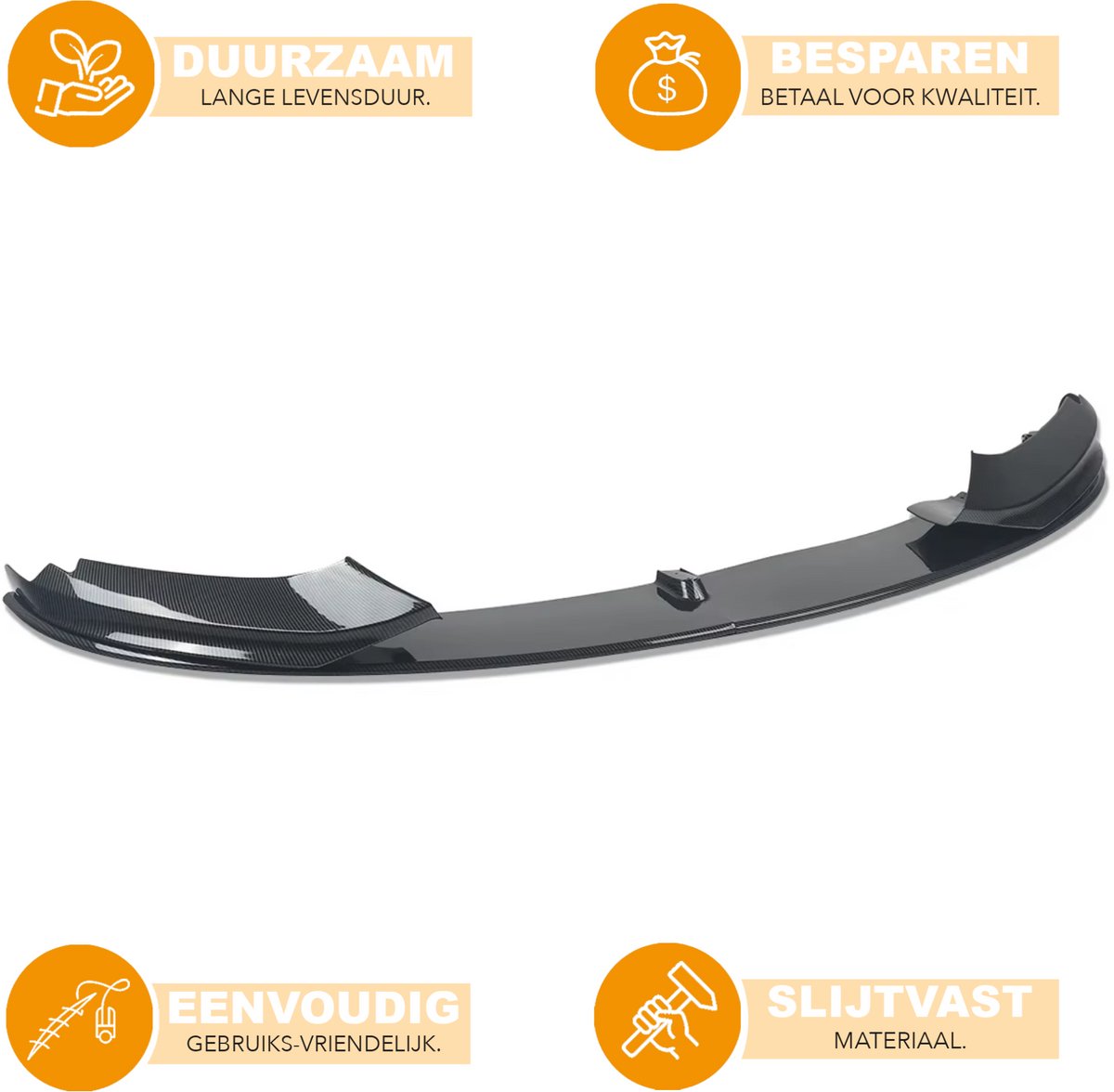 Voorbumper Spoiler Splitter Lip Kit - Voor BMW F32 430i/440i M Tech (2014-2020) - Koolstofvezel Look - Auto accessoires