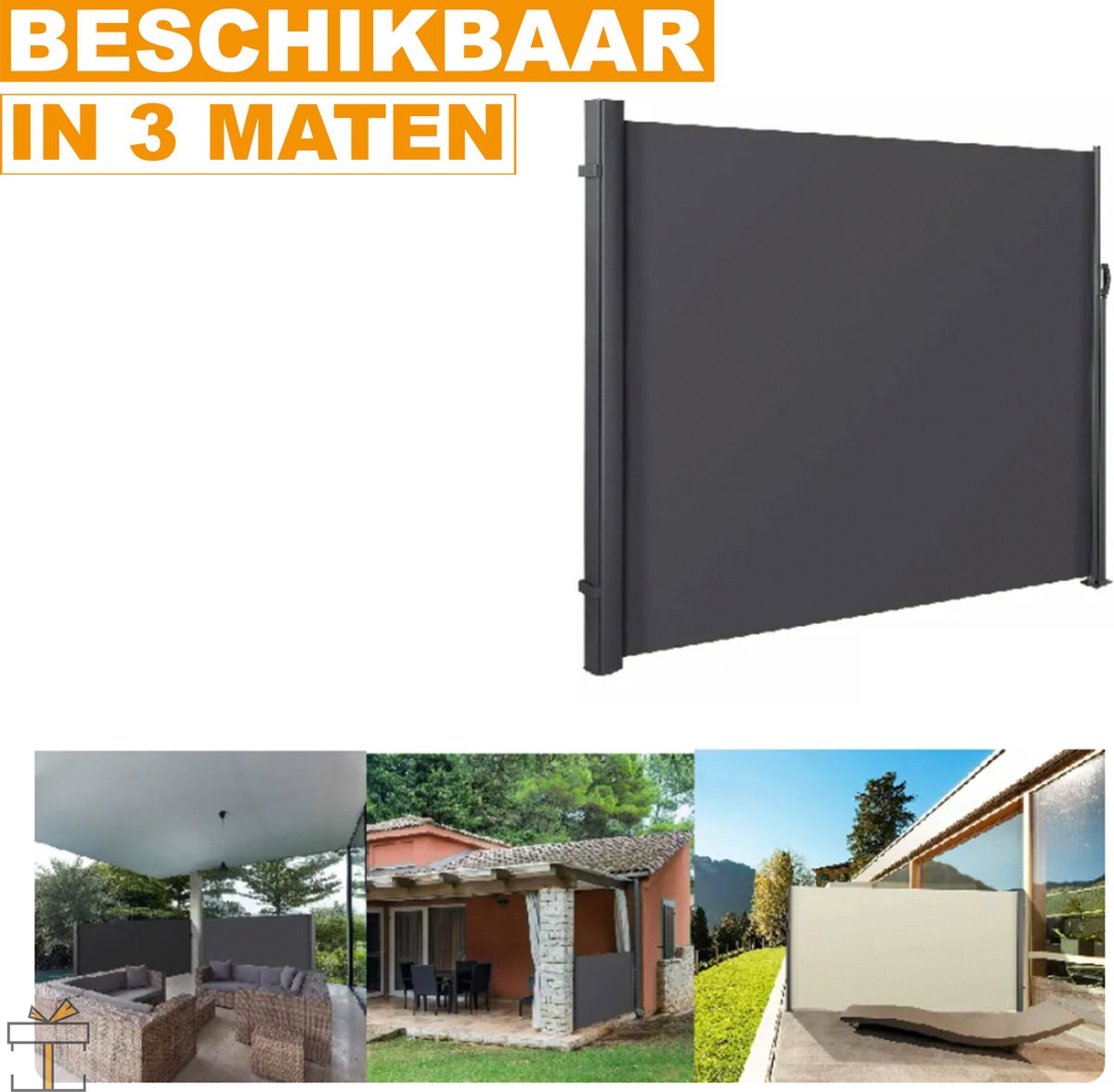 Happyment Zichtbreeknet modern - Windscherm - Zichtdoek - Privacy doek - Schutting - Windbreekgaas - PVC winddoek - 350x180cm