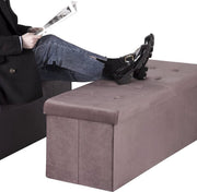 Luxe Opbergbank Diva - Met opbergruimte - Zitbank Poef - Voetenbank - Opbergbox hocker - Zitkist met deskel - Roze - Velvet - 110x37.5x38cm