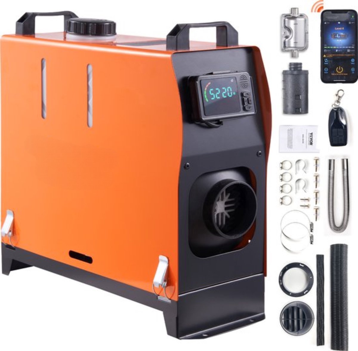 Luxe auto verwarming - Dieselkachel - Standkachel - 5KW - LCD Scherm - Bluetooth