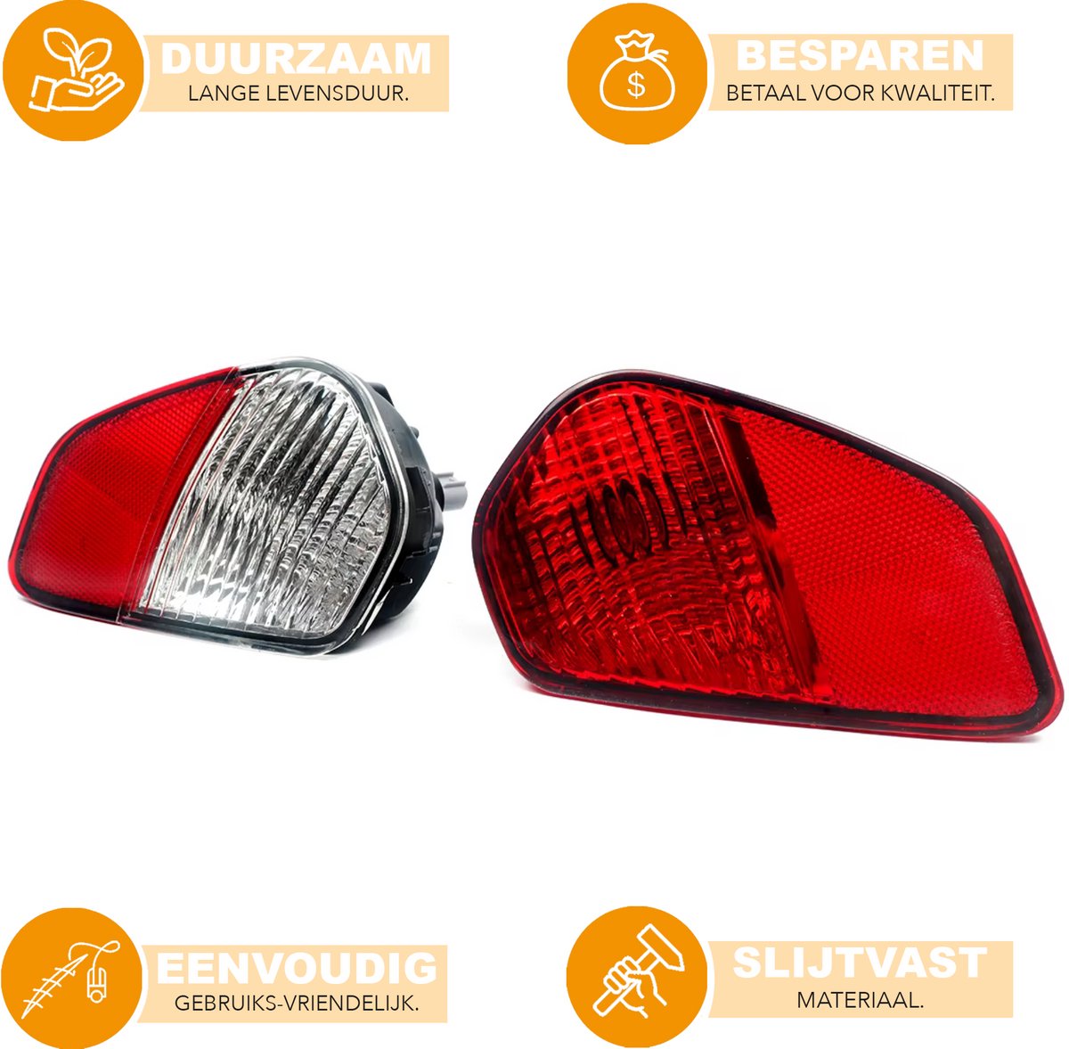 Achterbumper Reflectoren - Set van 2 - Voor Mitsubishi Outlander (2016-2018) - Auto Accessoires