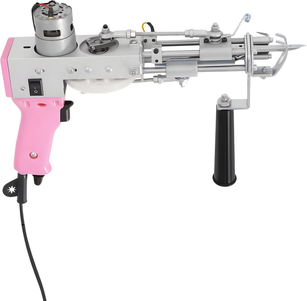 Tufting gun - Tuftpistool - Borduurmachine - Tapijtweven - Voor het maken van tapijten - Voor efficiënt en nauwkeurig werk - Metaal / Kunststof - Roze